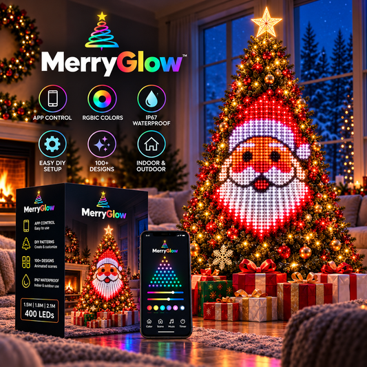 MerryGlow™ Smart RGBIC Christmas Tree Lights